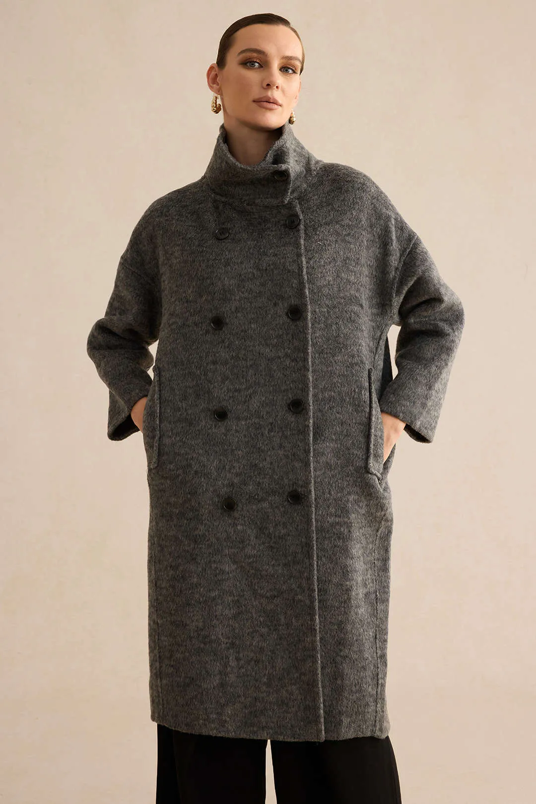 100% Wool Pocket Coat