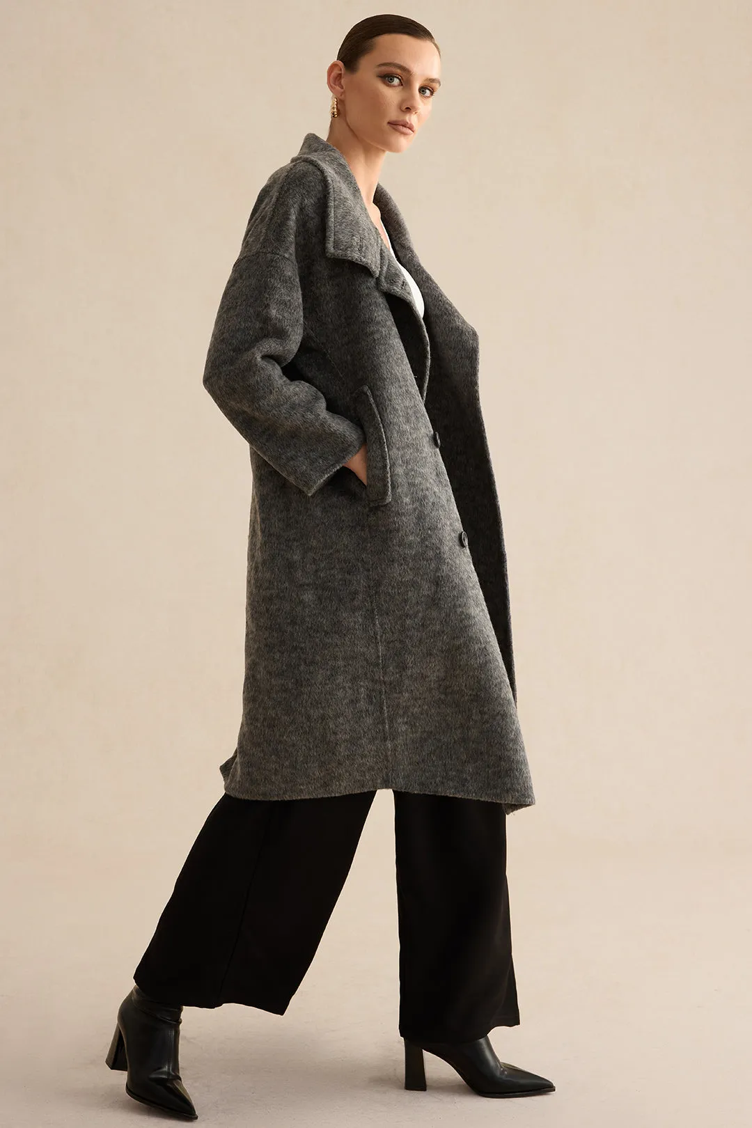 100% Wool Pocket Coat