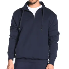 1/4 Zip Mock Neck Sweatshirt