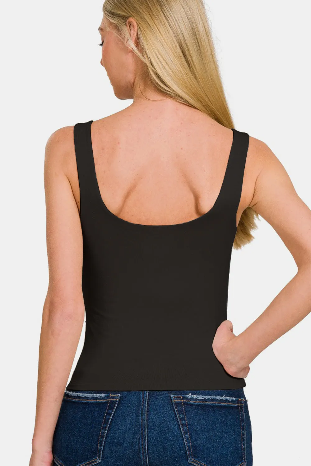 2 Layer Round Neck Tank Top