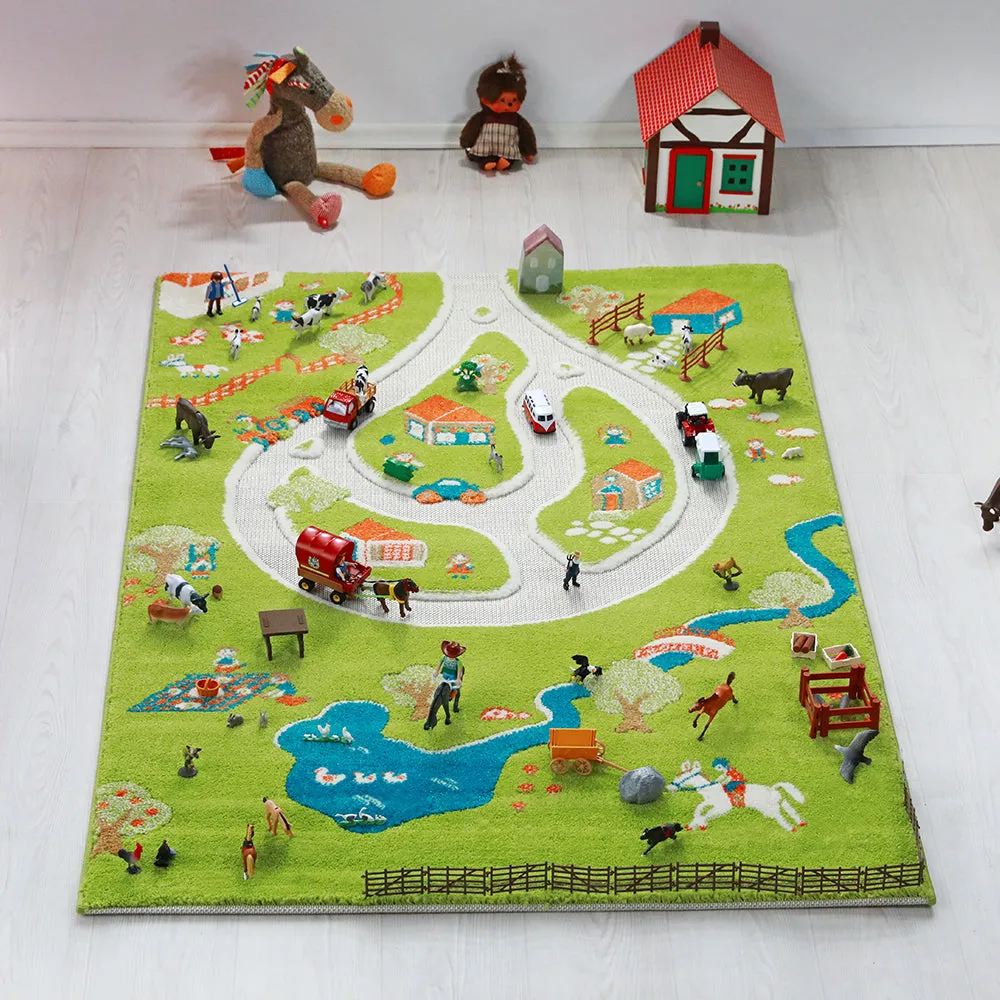 3D Farm Play Rug