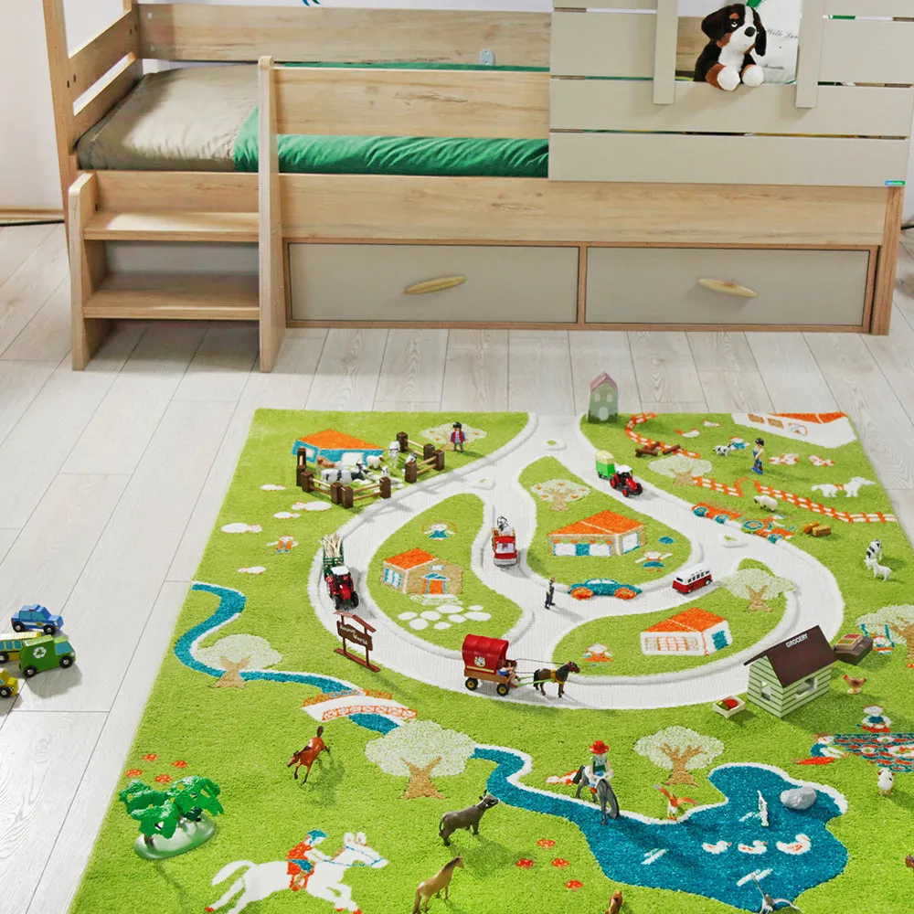 3D Farm Play Rug