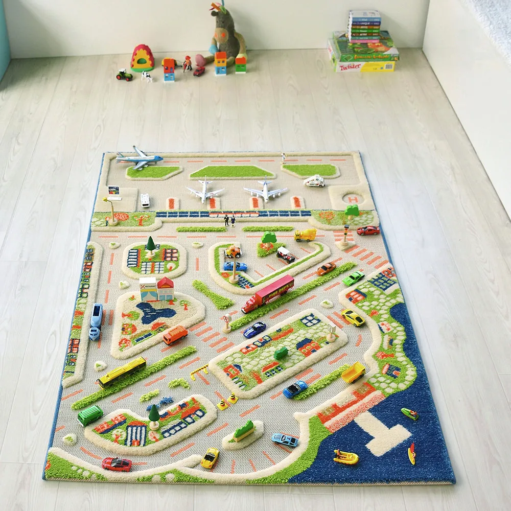 3D Mini City Play Rug