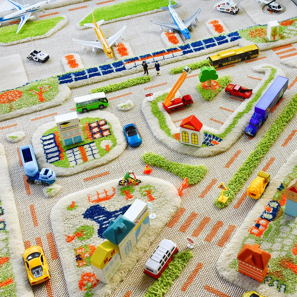 3D Mini City Play Rug