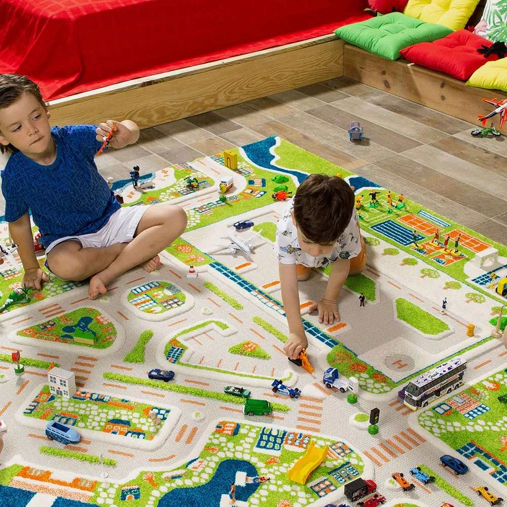 3D Mini City Play Rug