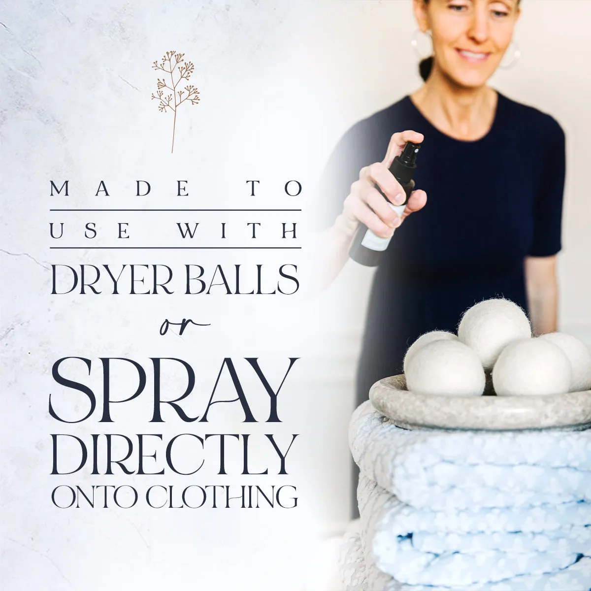 6 Wool Dryer Balls   Scenting Spray Bundle