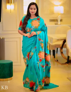 Aftab Gardaan Aari Embroidered Silk Saree