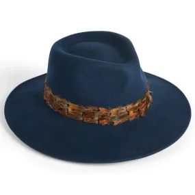 Alston Wool Felt Ladies Fedora - Navy by Failsworth