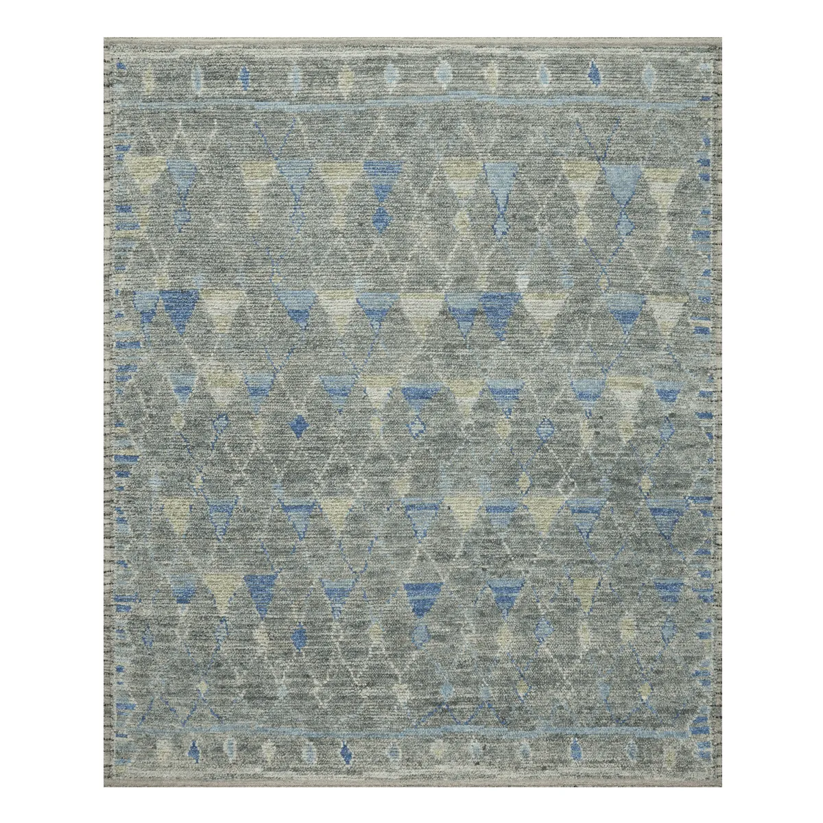 Anissa Hand Knotted Rug in Blue/Sage