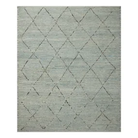 Anissa Hand Knotted Rug in Sky/Charcoal