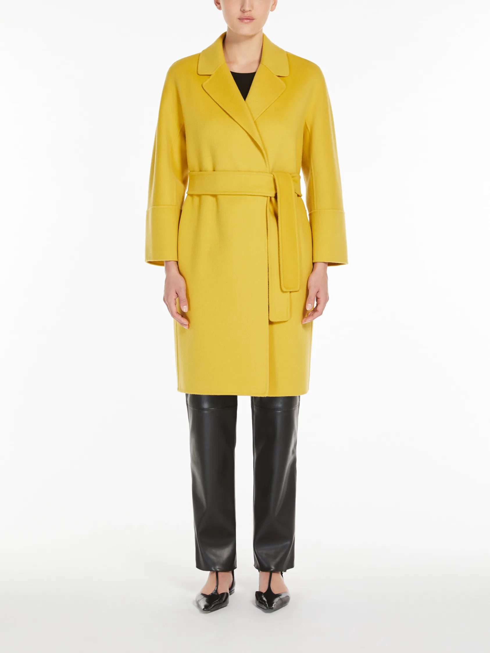 Arona short double-faced wool coat