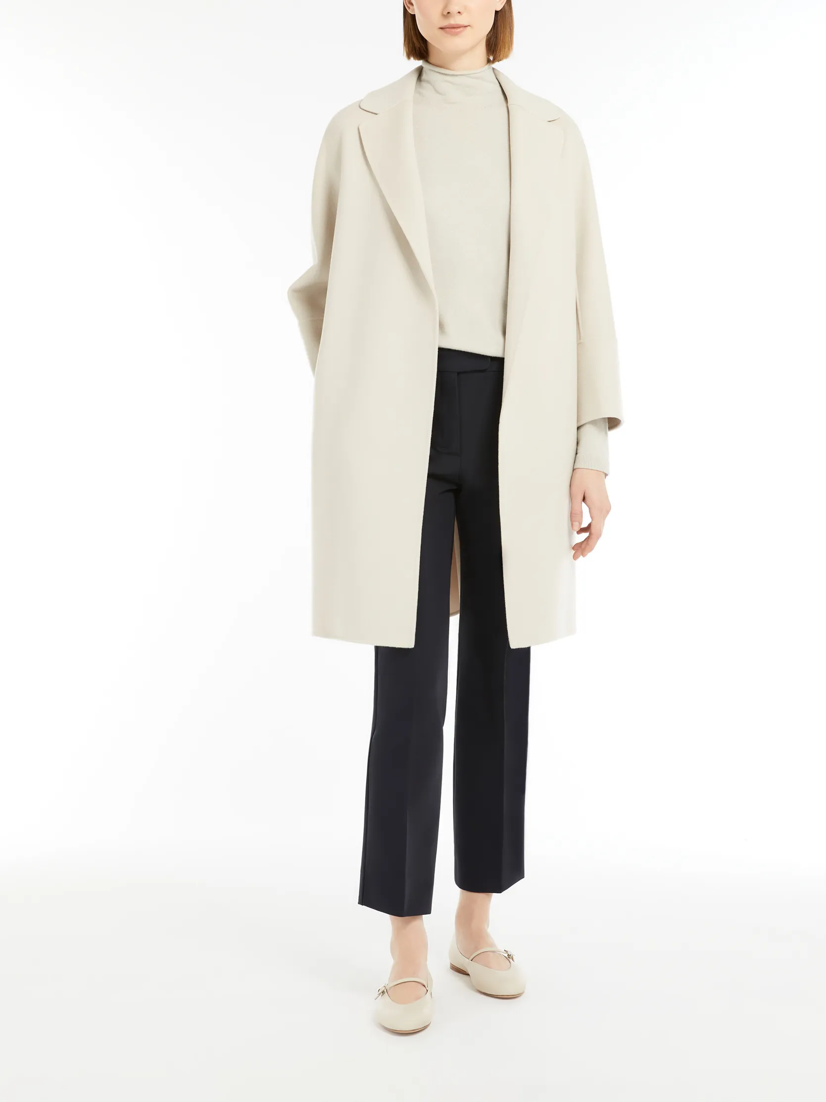 Arona short double-faced wool coat