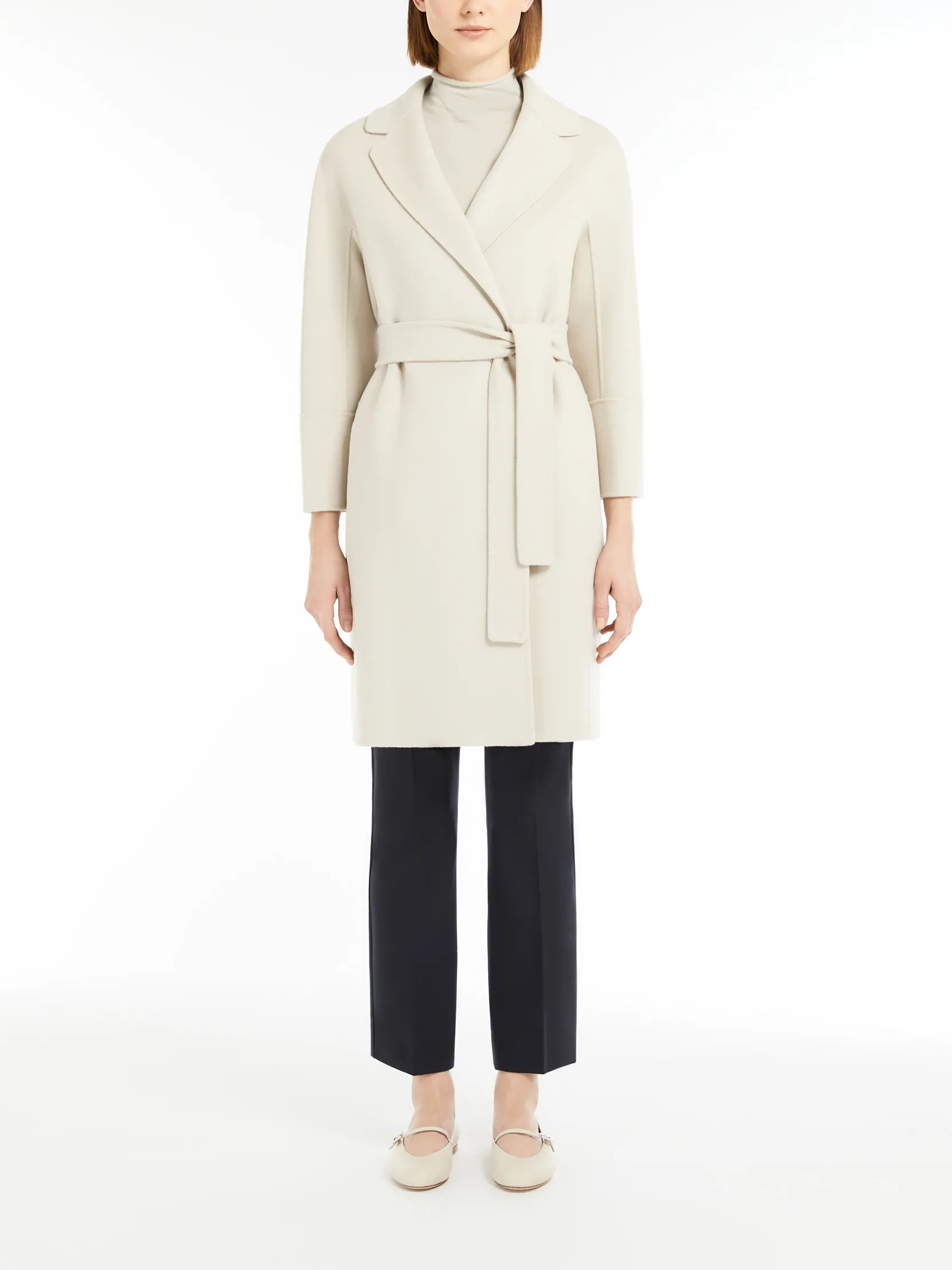 Arona short double-faced wool coat