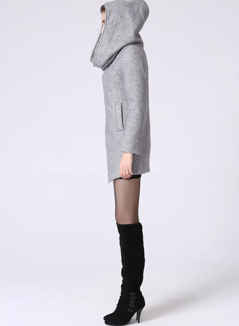 Asymmetrical wool jacket Coat  1060#