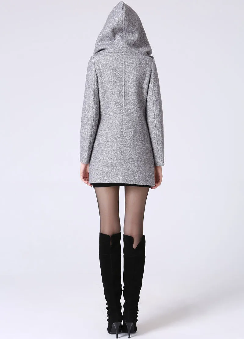 Asymmetrical wool jacket Coat  1060#