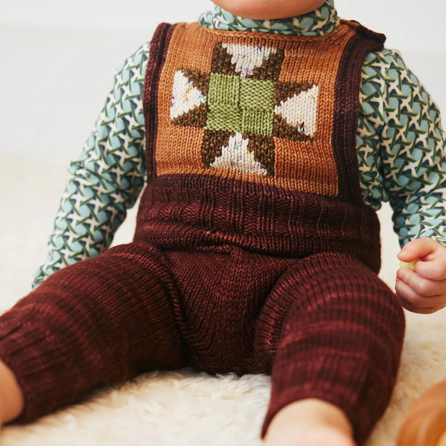 Baby & Kids Merino Wool Nova Quilt Overall - Fig