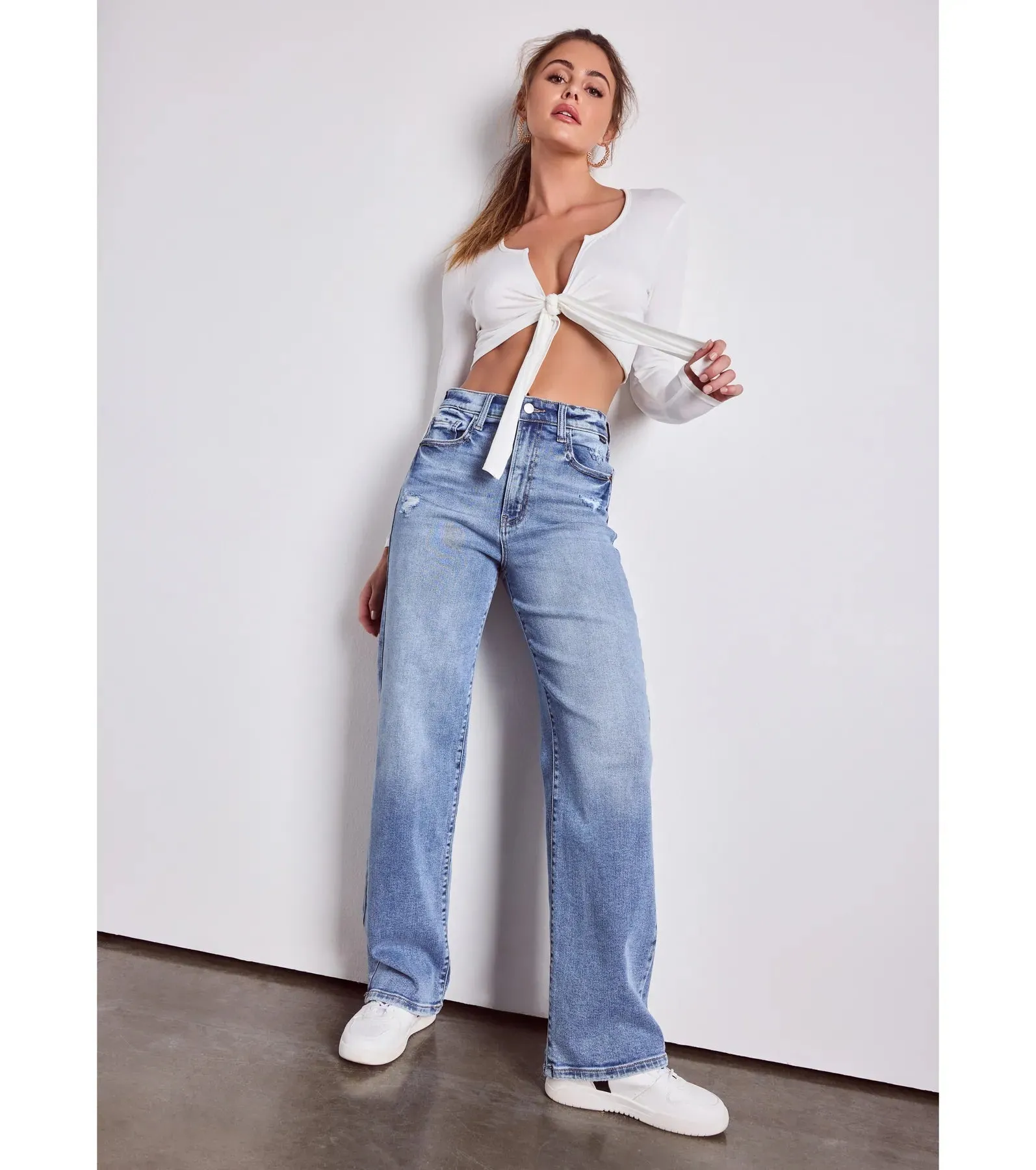 Basic Vibes High-Rise Straight-Leg Denim Jeans