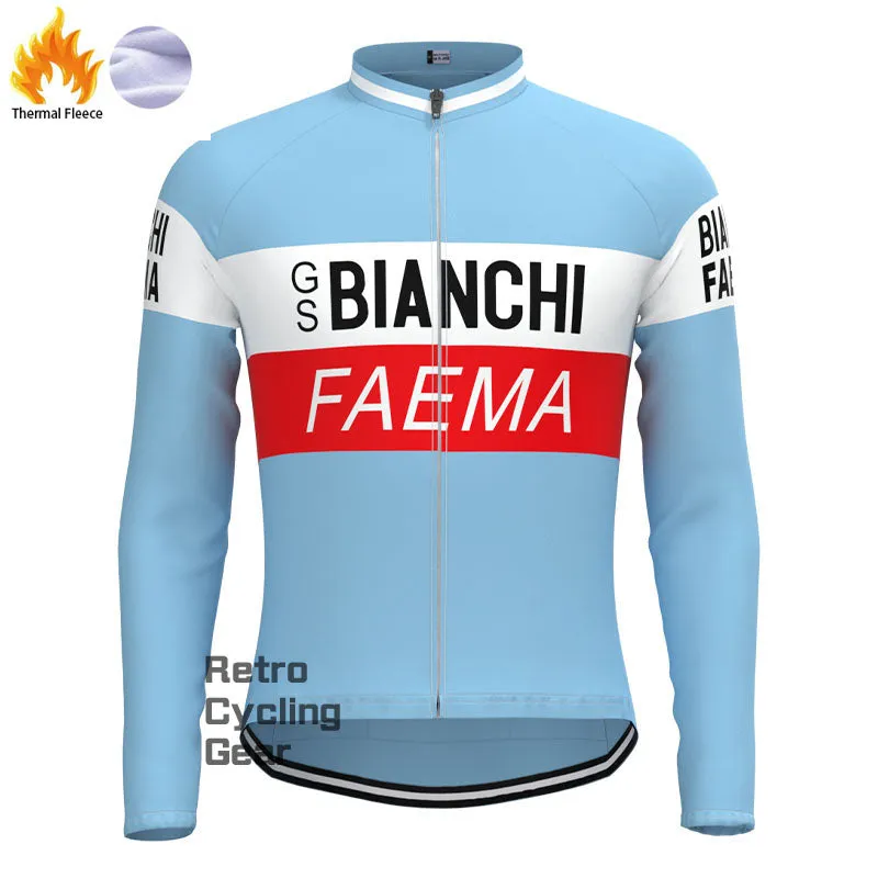 BIANCHI Fleece Retro Long Sleeves Jerseys