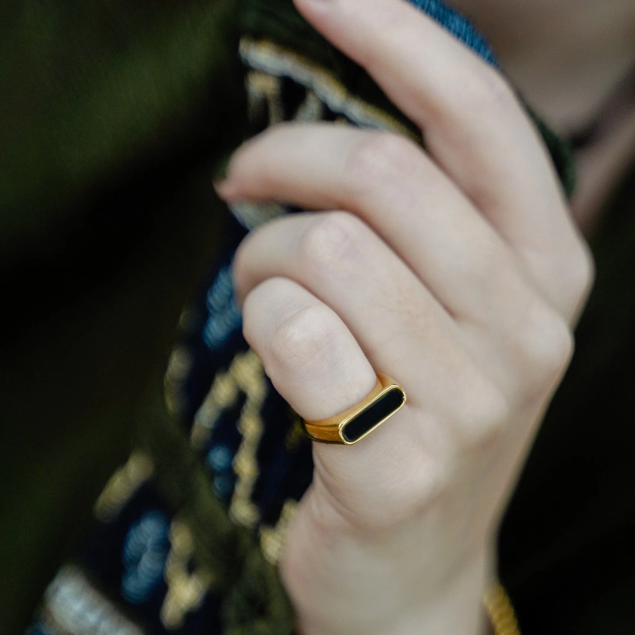 Black and Gold Ring