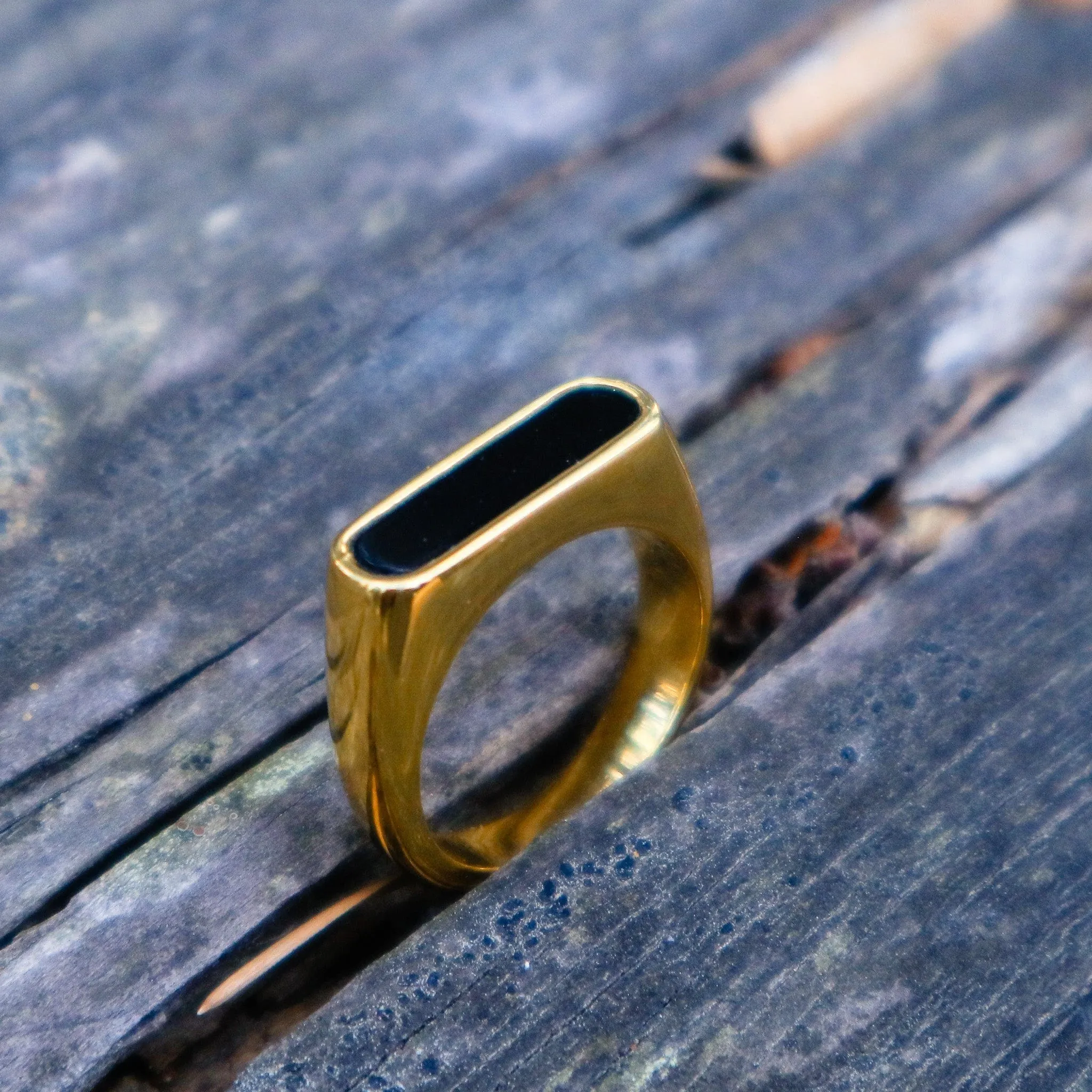 Black and Gold Ring