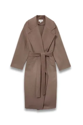 Bridget Wool-Blend Blindseam Coat in Mink Neutral