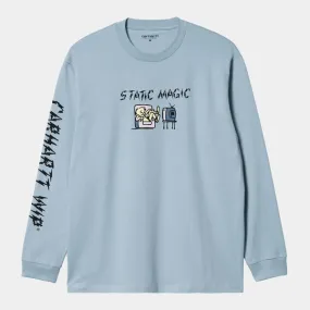 Carhartt WIP LS Static Magic T-Shirt - Frosted Blue