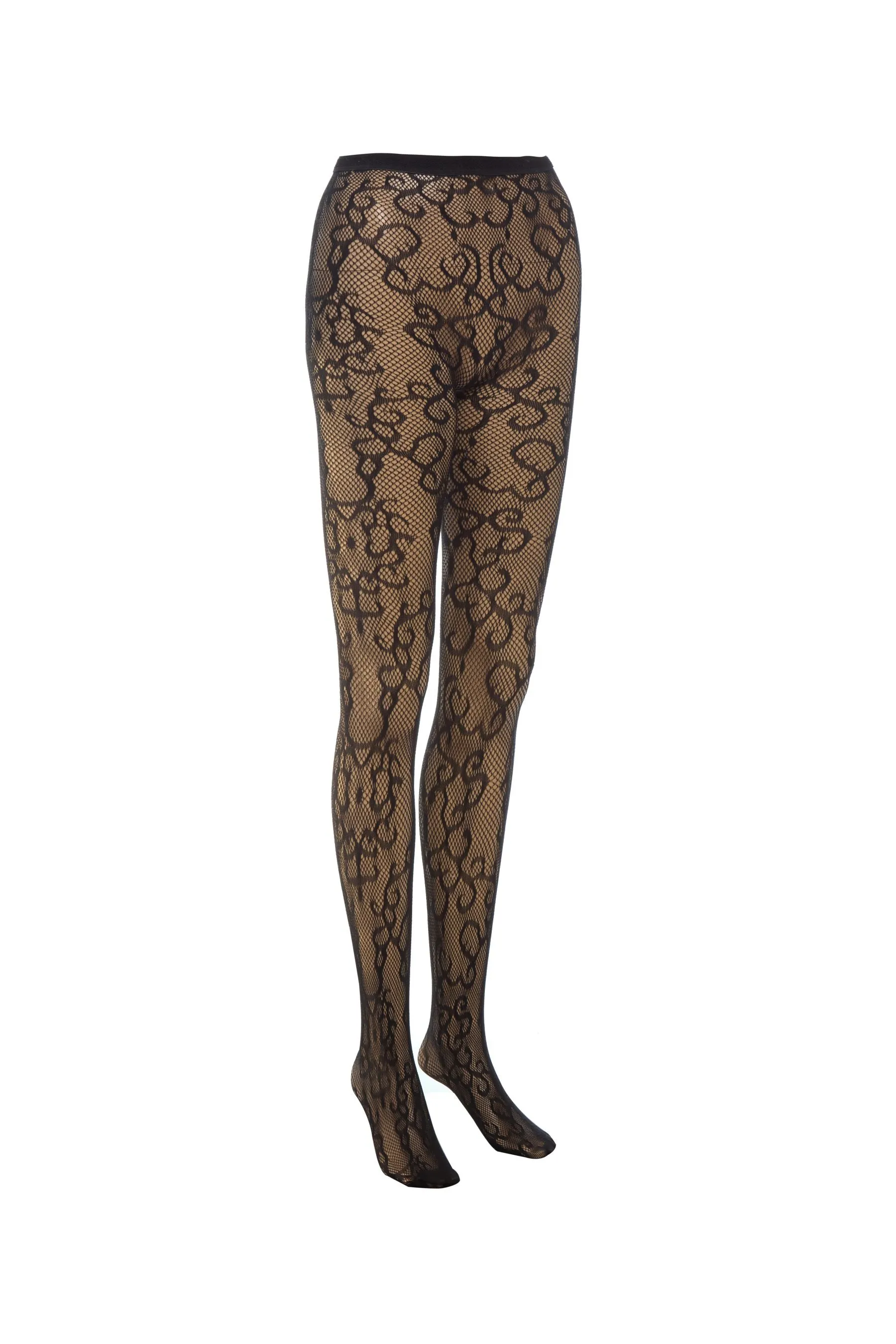 Chorley Tights in Black Recycled Polyester Lace