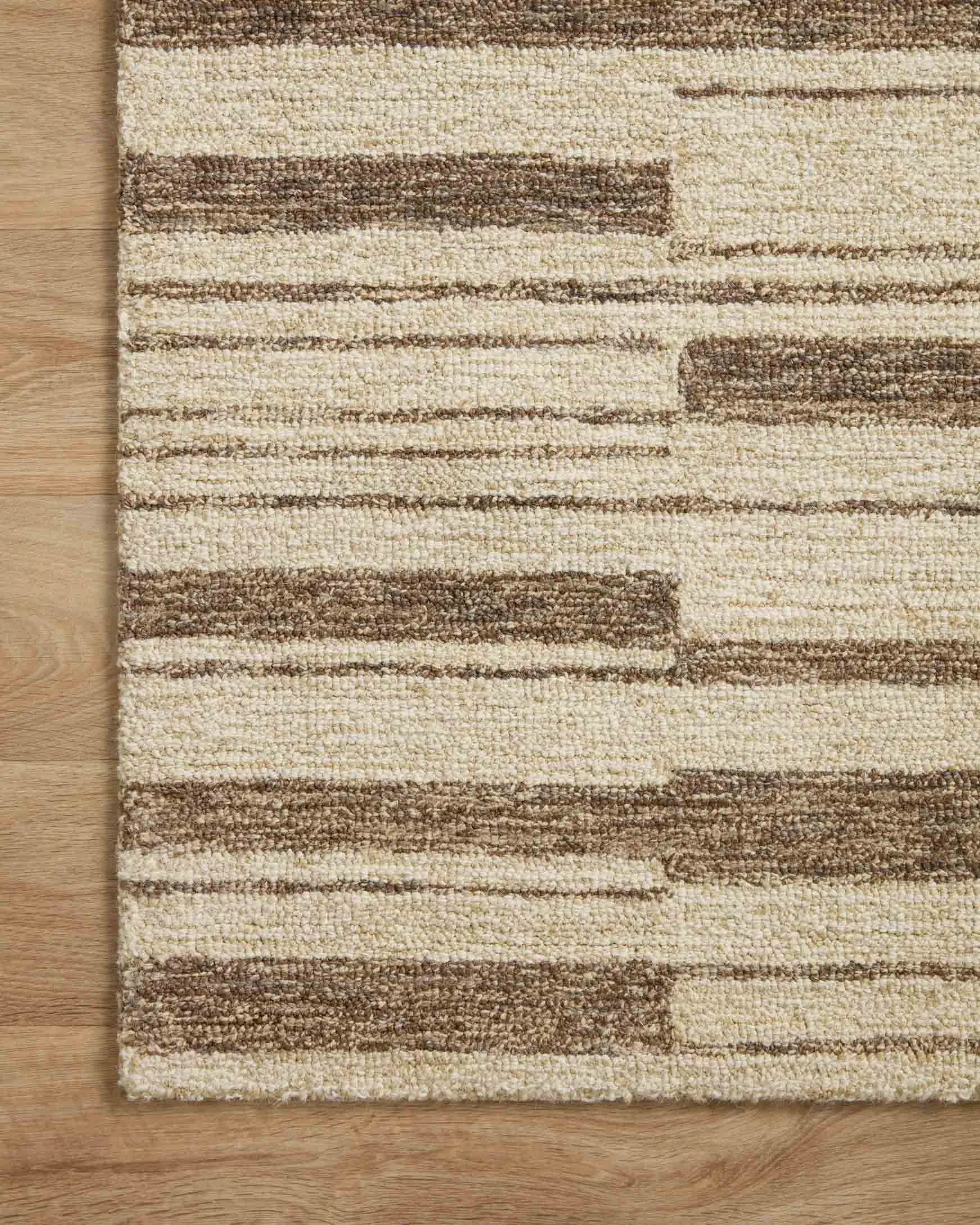 Chris Loves Julia x Loloi Polly Collection - Contemporary Hand Tufted Rug in Beige & Tobacco (POL-04)