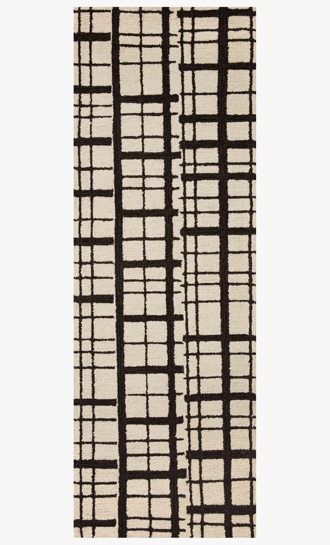 Chris Loves Julia x Loloi Polly Collection - Contemporary Hand Tufted Rug in Black & Ivory (POL-02)