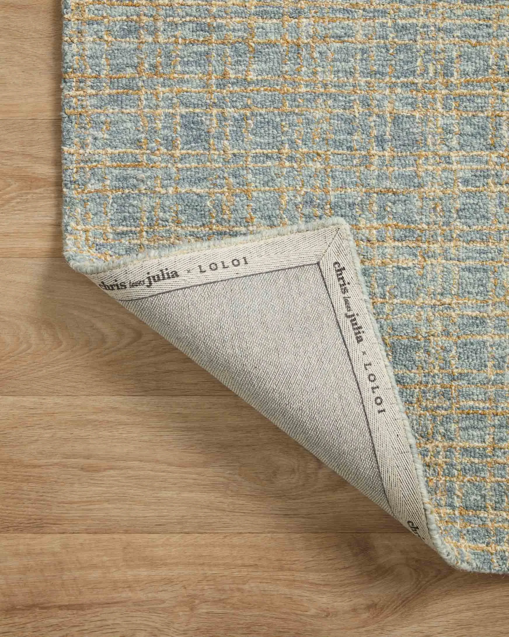 Chris Loves Julia x Loloi Polly Collection - Contemporary Hand Tufted Rug in Blue & Sand (POL-03)