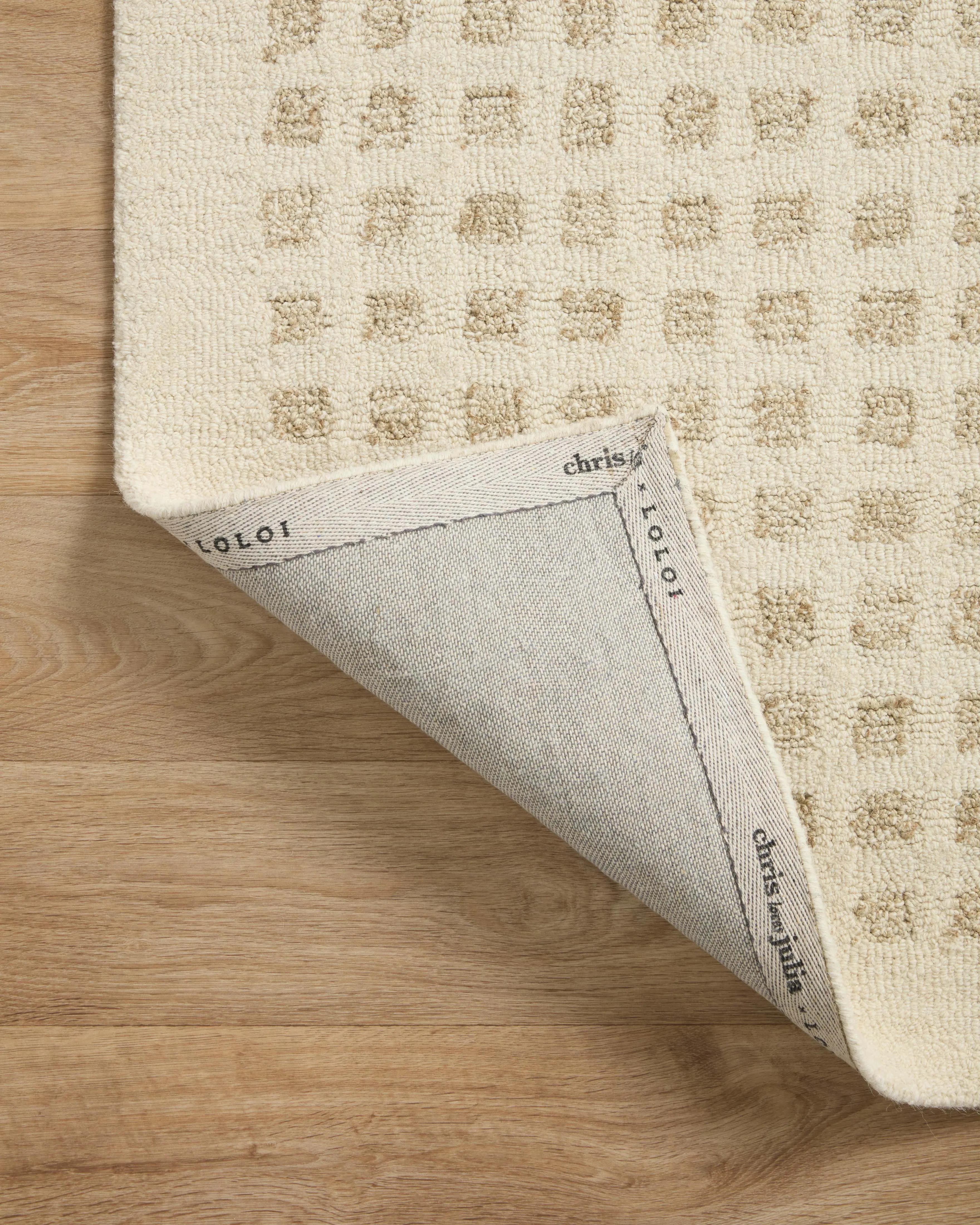 Chris Loves Julia x Loloi - Polly Collection Contemporary Hand Tufted Rug in Ivory & Natural