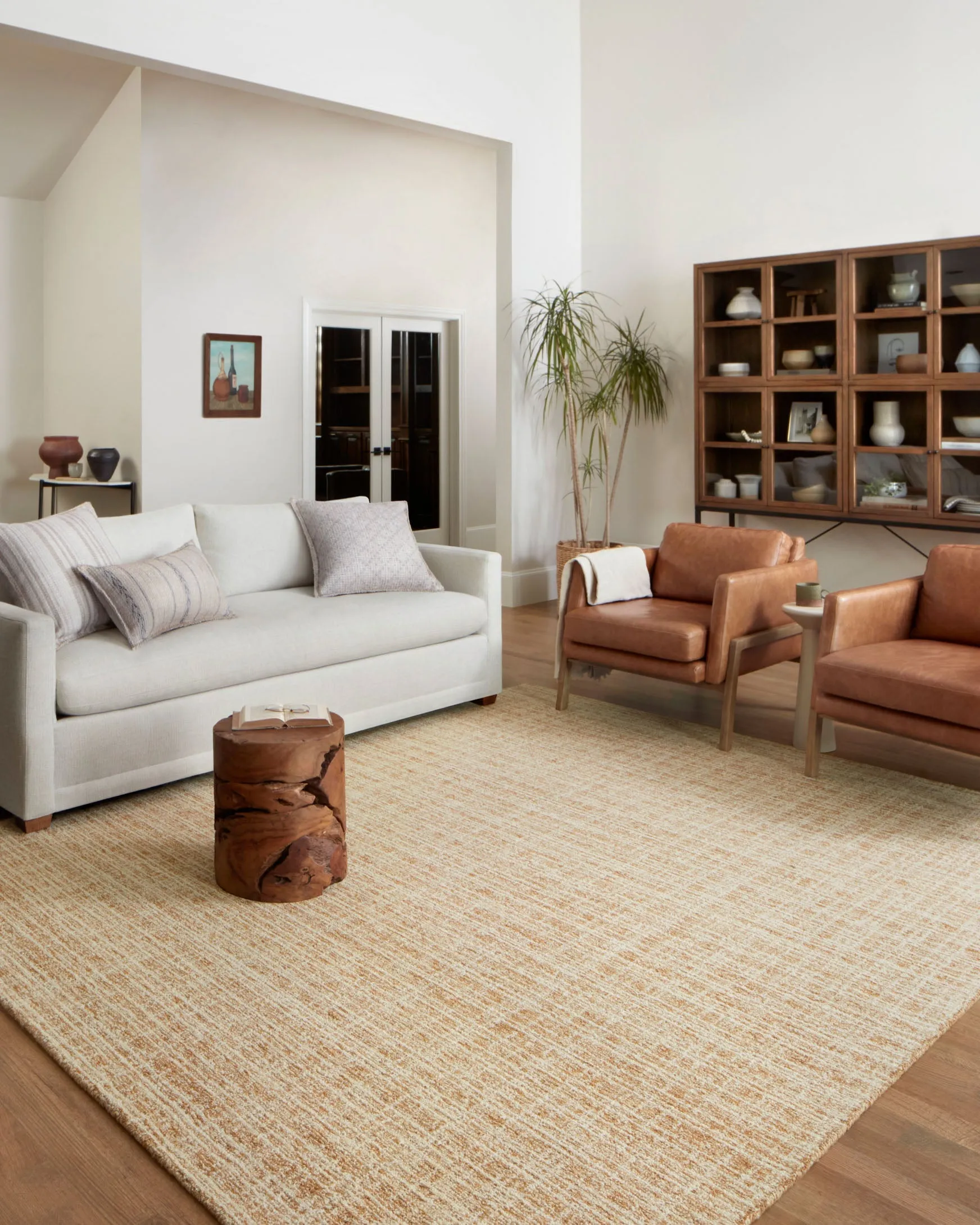 Chris Loves Julia x Loloi Polly Collection - Contemporary Hand Tufted Rug in Straw & Ivory (POL-03)