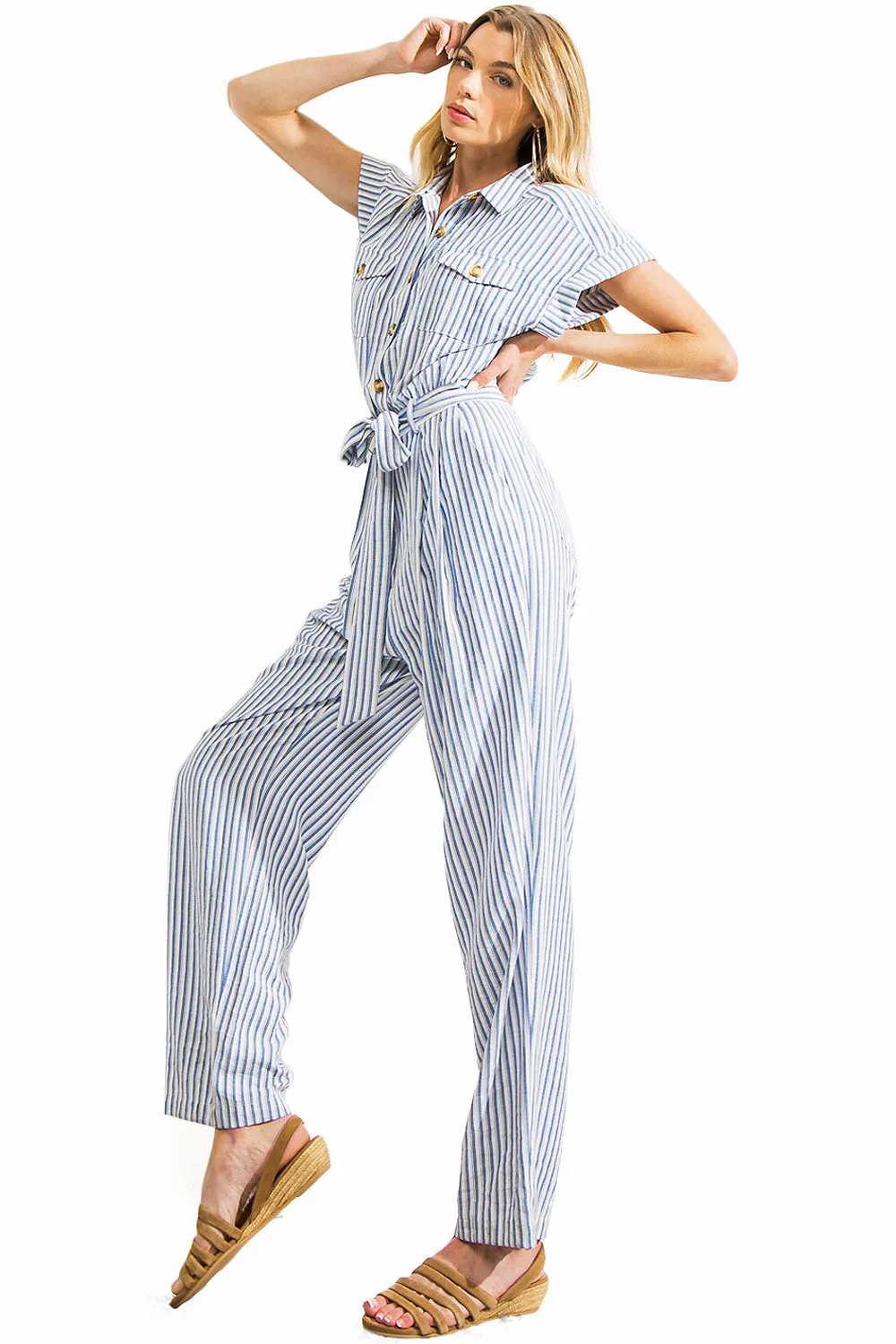 Coastal Stripe Jumpsuit