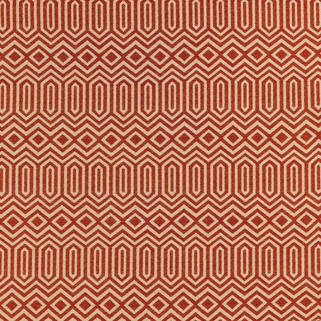 Colorado Geometric Burnt Orange Fabric