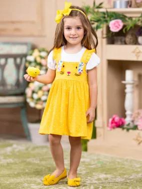 Count The Dots Overall Bunny Dress Set