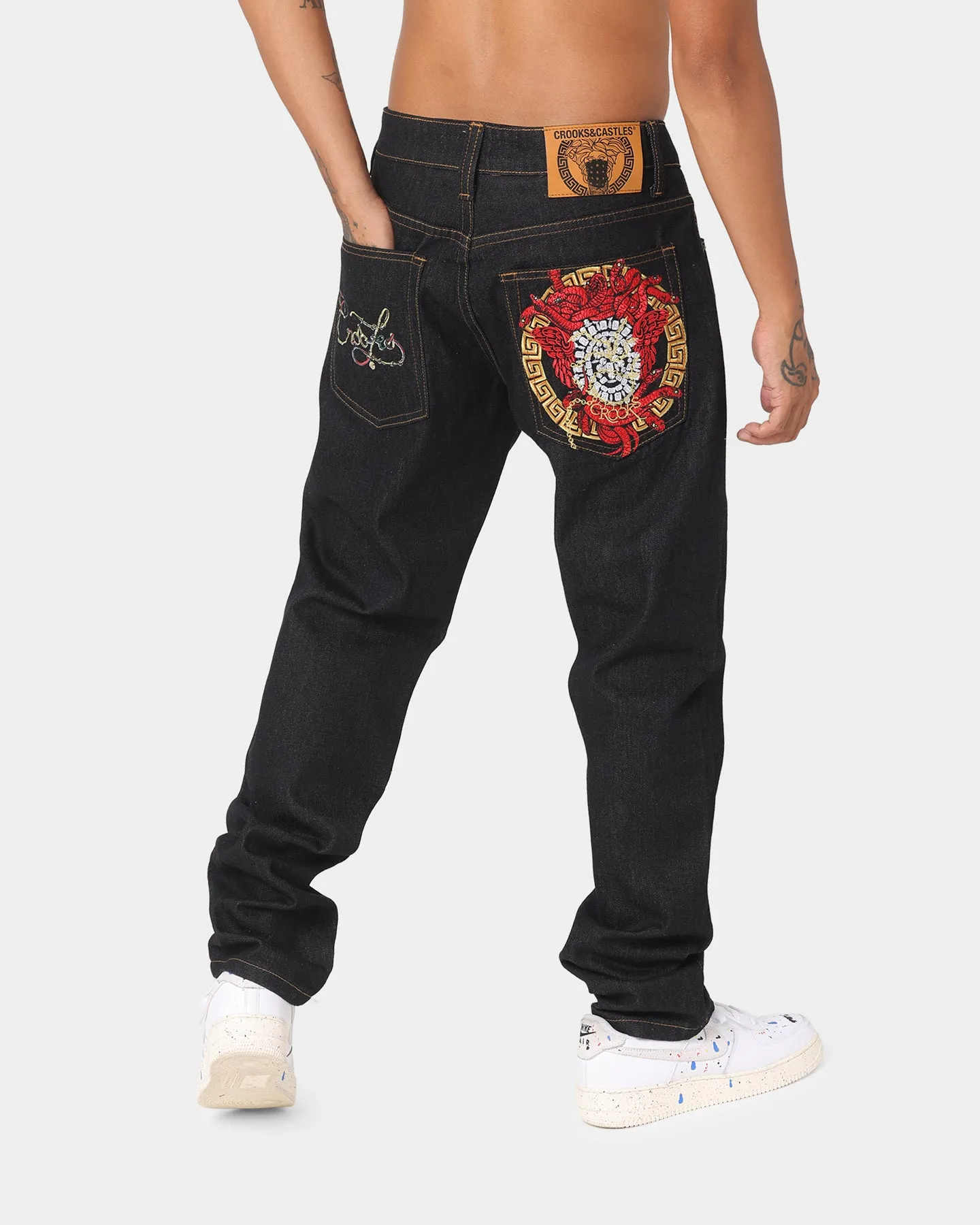 Crooks & Castles Medusa Diamond Denim Jeans Denim