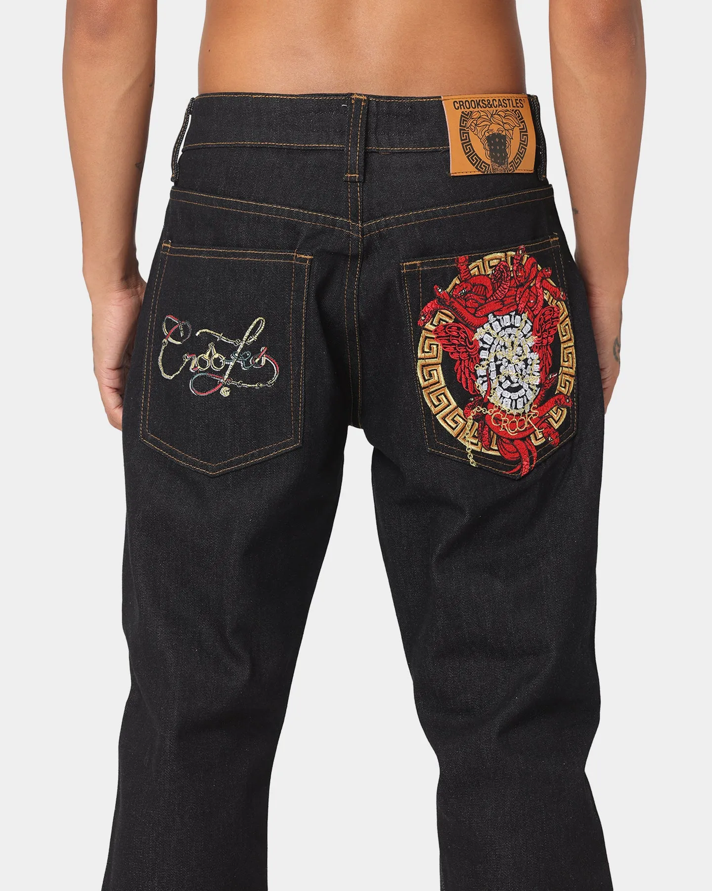 Crooks & Castles Medusa Diamond Denim Jeans Denim