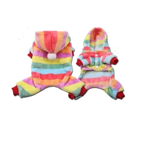 Cute Print Warm Soft Fleece Winter Jumpsuit For Small Dogs