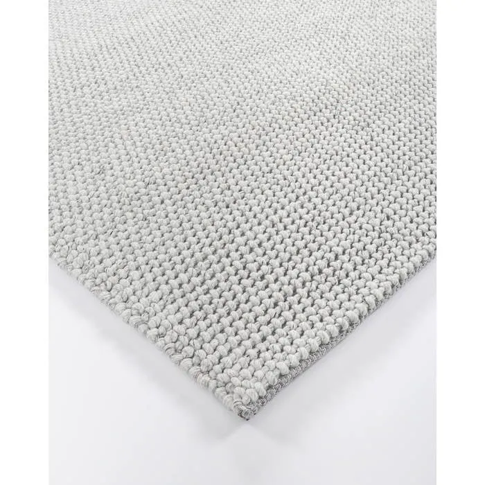 Cyrus Floor Rug - Silver (Wool Blend)