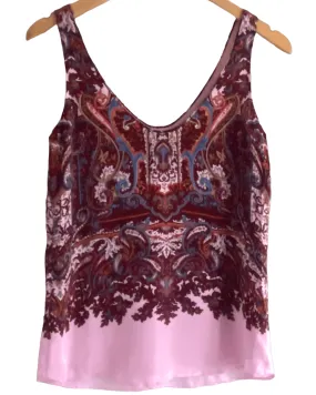 Dark Winter Paisley Print Sleeveless Top