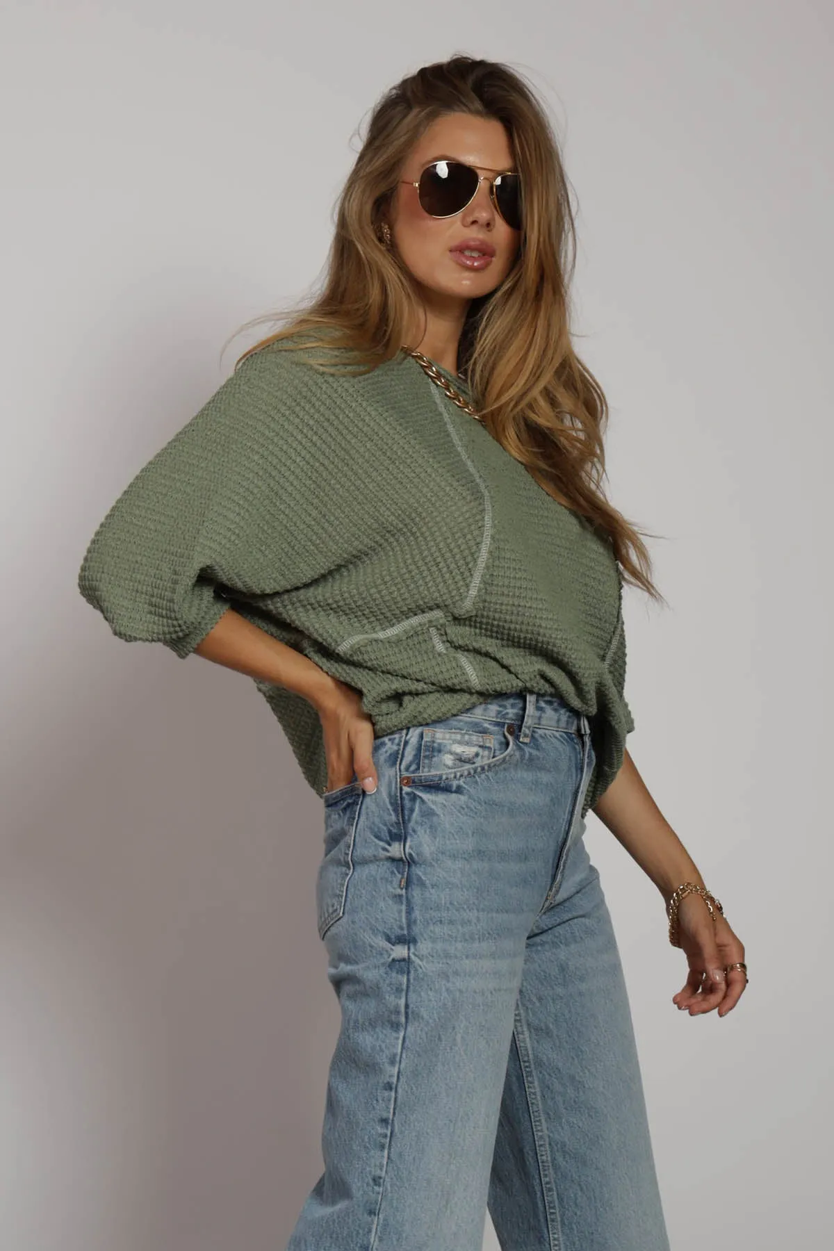 Darren Waffle Knit Top