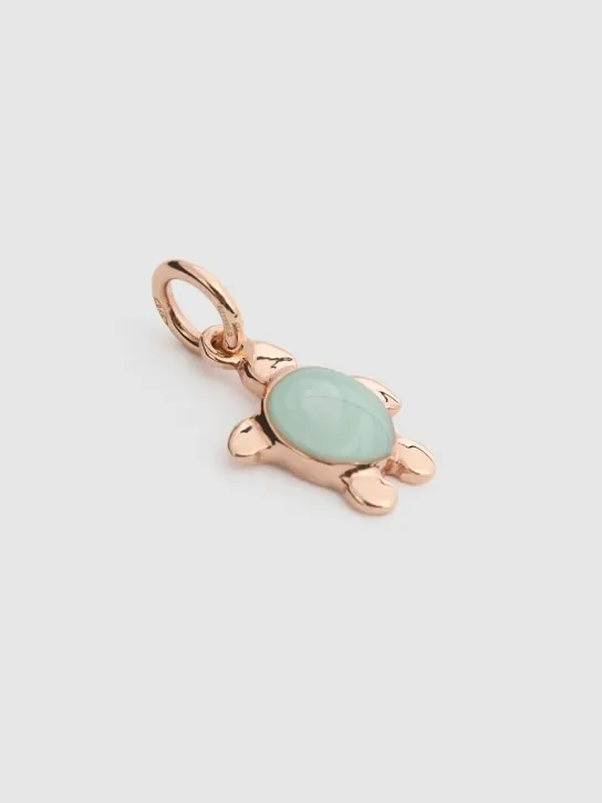 DoDo   18kt Rose gold enamel Sea Turtle charm 