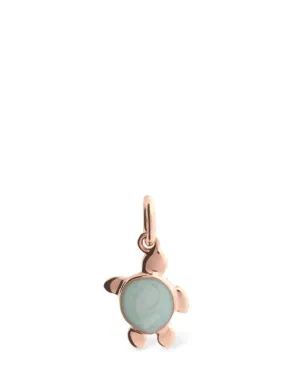 DoDo   18kt Rose gold enamel Sea Turtle charm 