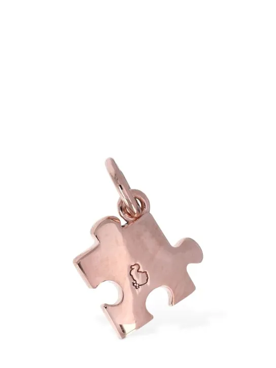 DoDo   9kt Rose gold enamel puzzle charm 