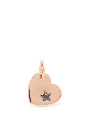 DoDo   9kt Rose Gold Heart charm w/ diamond 