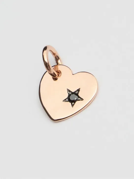 DoDo   9kt Rose Gold Heart charm w/ diamond 