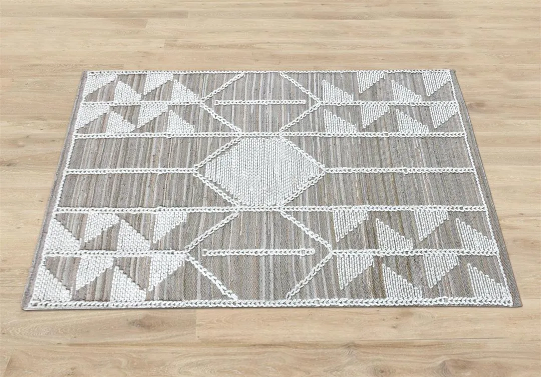 Dorval Natural Recycled Denim & Wool Rug