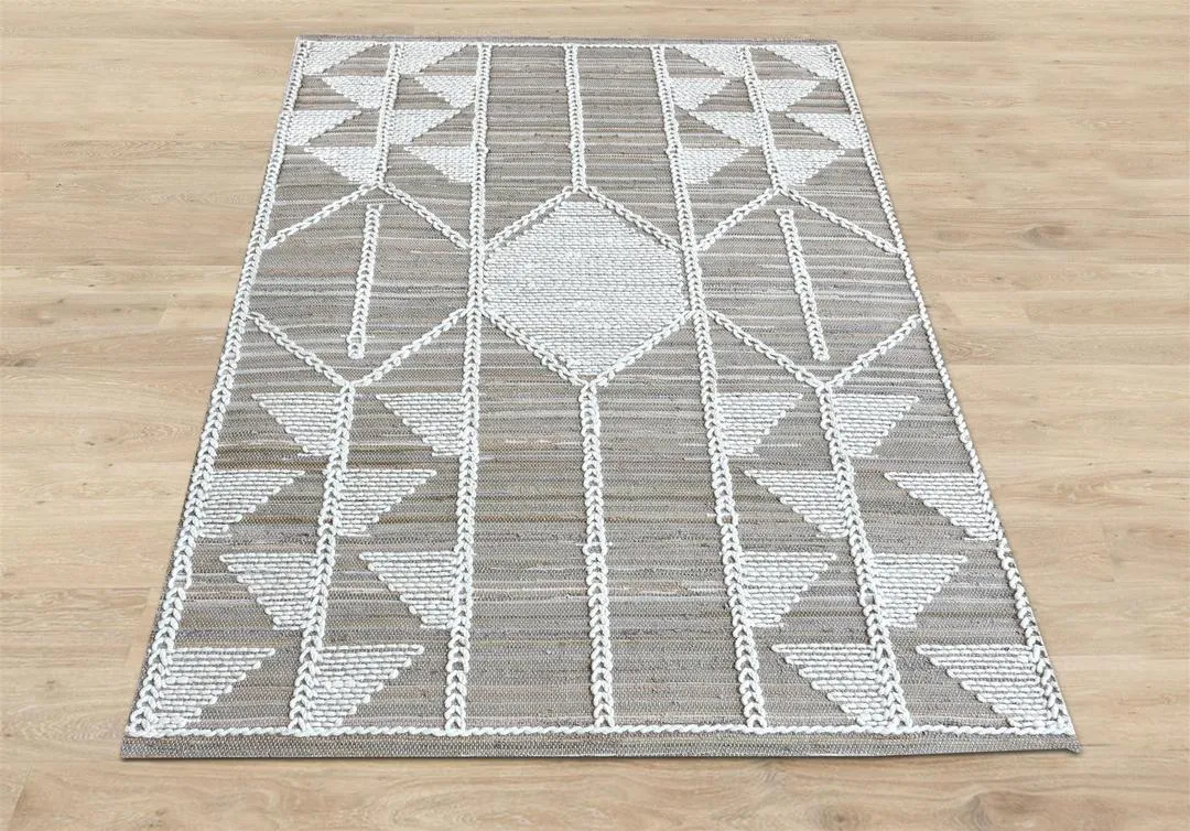 Dorval Natural Recycled Denim & Wool Rug