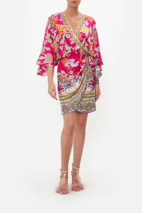 DRAPED FRONT WRAP DRESS TASTE OF TWILIGHT