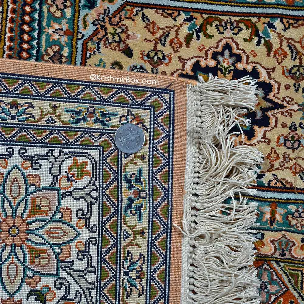 Fawn Akbar Tile Silk Carpet